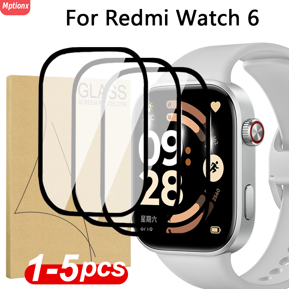 Watch Face Protector - ตัวป้องกันหน้าจอสำหรับเสี่ยวมี่ เรดมี่ วอทช์ 6 ฟิล์มกันรอยแบบโค้ง HD