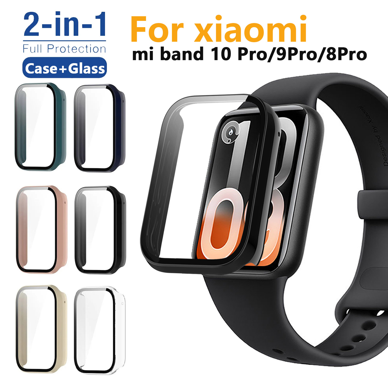 Xiaomi Smartwatch Accessories - เคส+กระจกกันรอยสำหรับ Xiaomi Mi Band 10 Pro