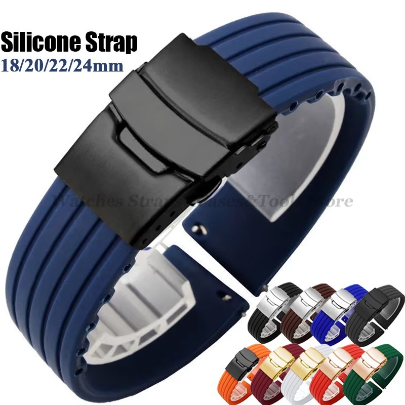 Fossil Smartwatch Accessories - 18 มม.20 มม.22 มม.24 มม.ซิลิโคนสําหรับนาฬิกา Huawei