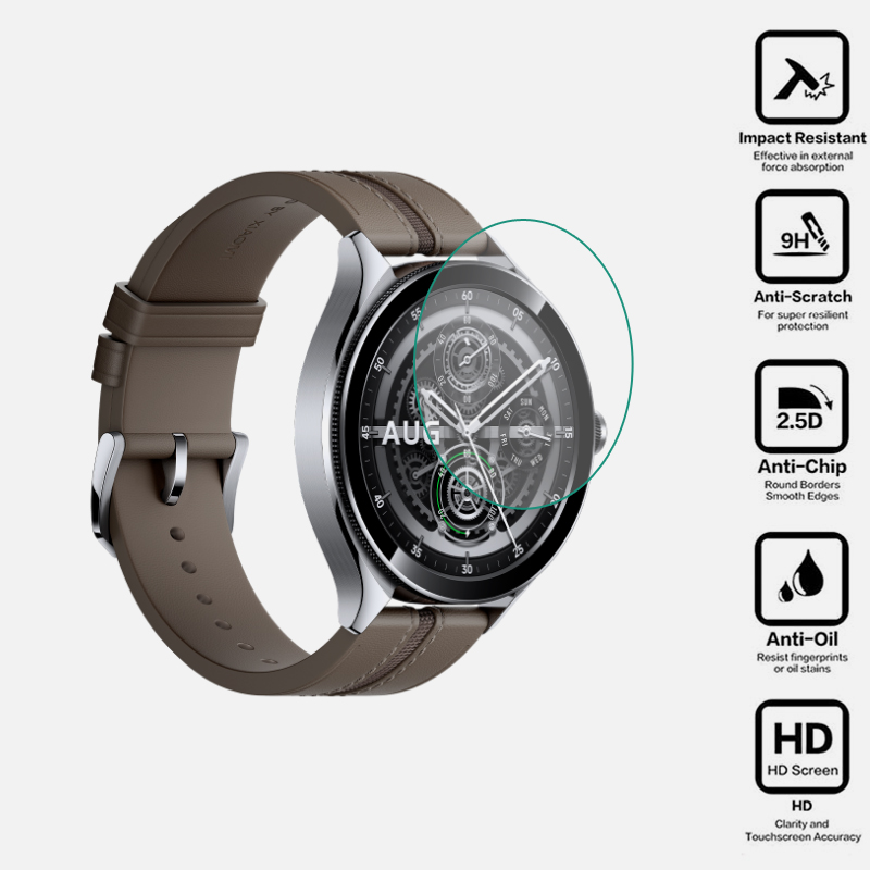 Xiaomi Smartwatch Accessories - Smartwatch Hard กระจกนิรภัยใสป้องกันฟิล์มสําหรับ Xiaomi Watch 2