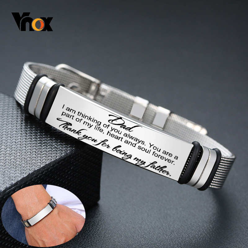 Stainless Mesh Band - Vnox กำไลข้อมือสแตนเลสสำหรับผู้ชายกำไลข้อมือสำหรับเป็นของขวัญสำหรับคุณพ่อสามารถปรับความยาวได้พร้อมตาข่ายเครื่องประดับสายนาฬิกาข้อมือของขวัญสำหรับคุณพ่อ