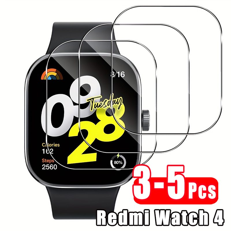 Watch Face Protector - 3-5 ชิ้นกระจกนิรภัยระดับพรีเมียมสำหรับเสี่ยวมี่ เรดมี่ วอทช์ 4 สมาร์ทวอทช์ป้องกันหน้าจอสำหรับนาฬิกา