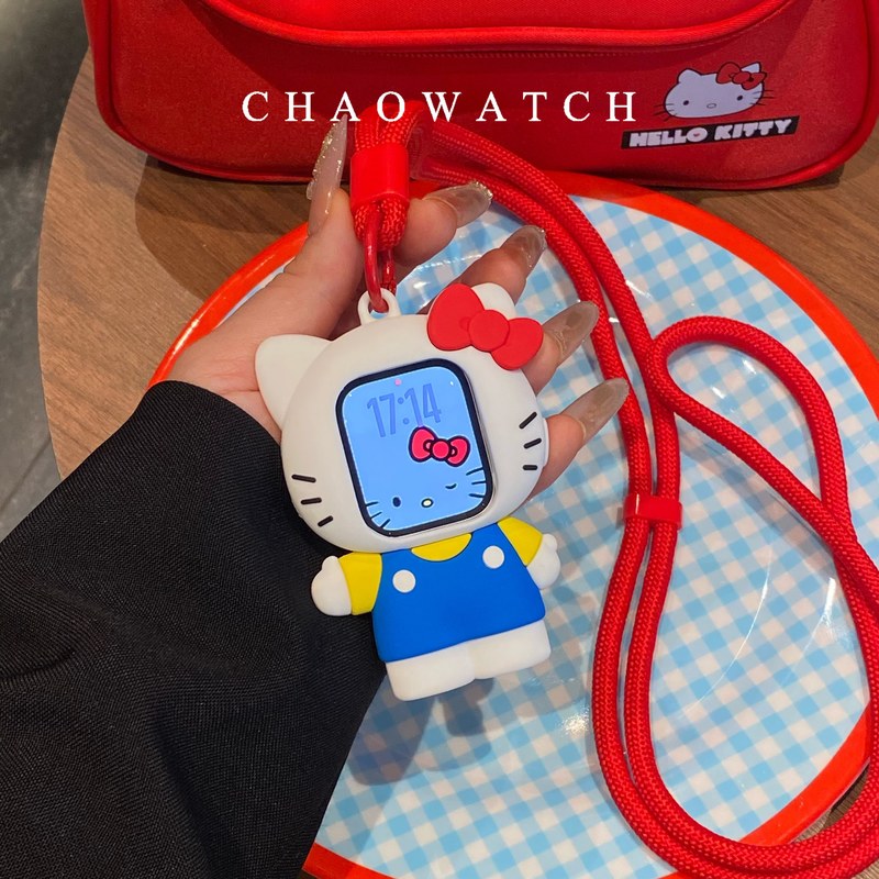 Watch Face Protector - เคสซิลิโคนนิ่มลายการ์ตูน Hello Kitty สำหรับ Apple Watch