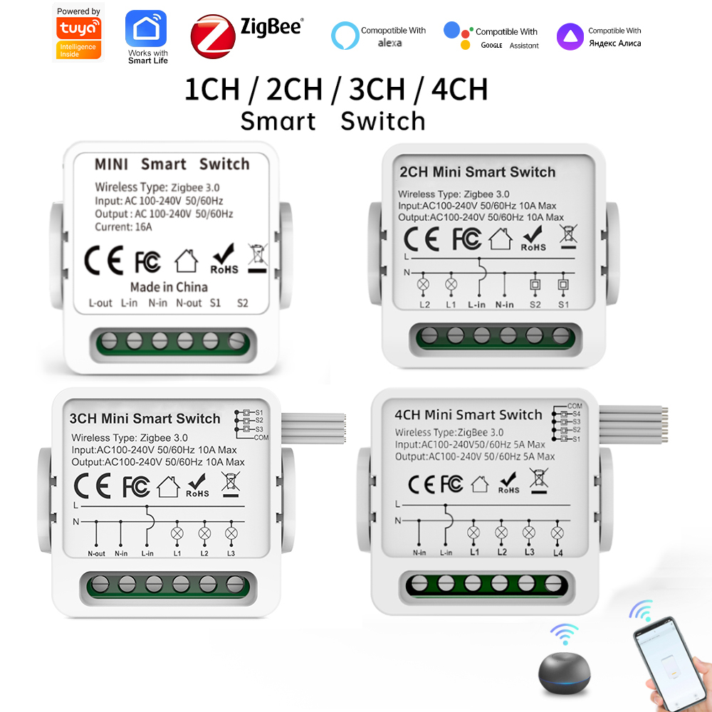 Smart Accessories - สวิตช์อัจฉริยะ Tuya Zigbee 3.0 แบบ 1/2/3/4