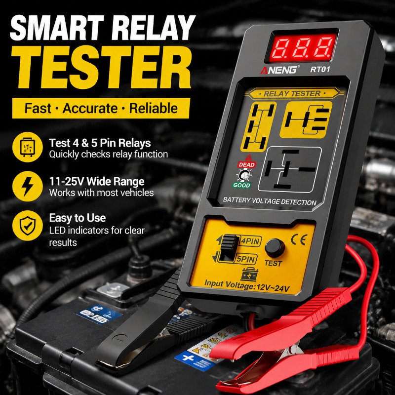 Smartwatch Universal - 12V 24V เครื่องทดสอบรีเลย์ยานยนต์อเนกประสงค์ 4 พิน 5