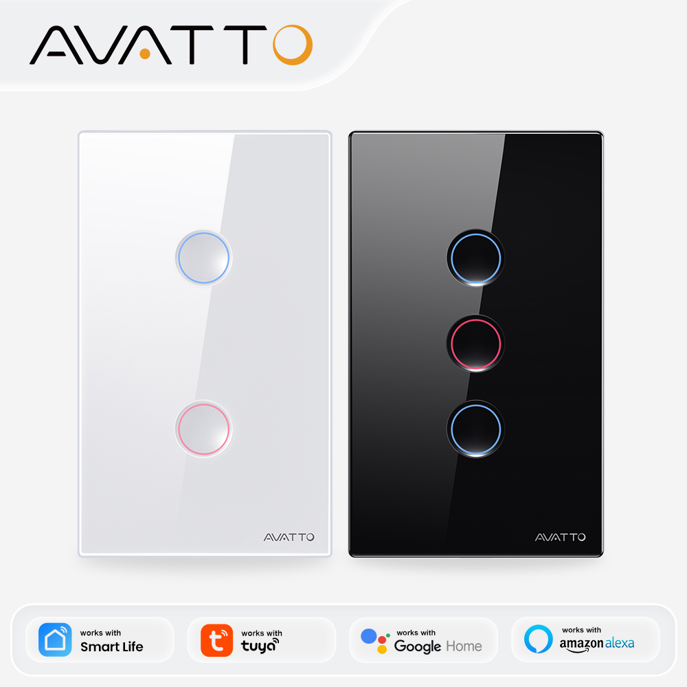 Smart Accessories - AVATTO 1/2/3/4 Gang ZigBee สวิตช์ไฟอัจฉริยะไร้สายแบบติดผนัง สวิตช์แบบสัมผัส