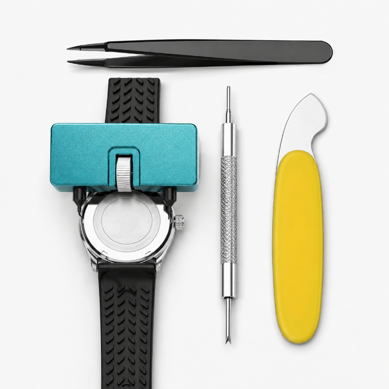 Tool Kit Strap Change - ชุดเครื่องมือซ่อมนาฬิกา: ที่ถอดสายนาฬิกา, สปริงบาร์, แหนบ และมีดงัดฝาหลังนาฬิกา สำหรับปรับขนาดสายและเปลี่ยนแบตเตอรี่