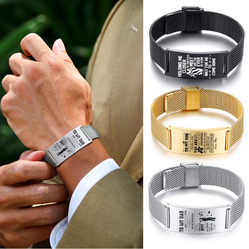 Stainless Mesh Band - สร้อยข้อมือผู้ชายTimelessธรรมชาติตาข่ายนาฬิกาสร้อยข้อมือสแตนเลสสตีลคลาสสิกสายรัดข้อมือCustom Custom