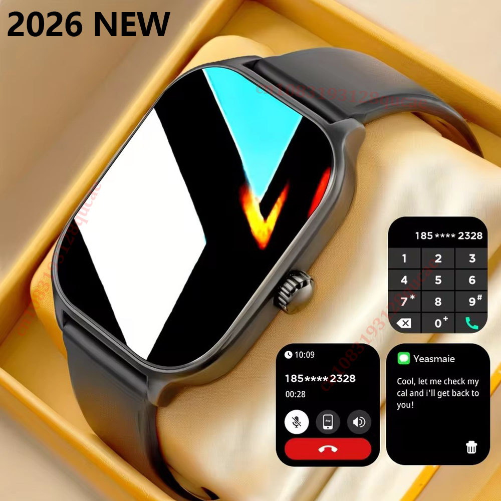 Smartwatch X12 - 2026 ใหม่สมาร์ทวอทช์บลูทูธโทรเตือนข้อความการตรวจสอบสุขภาพ GPS ตัวติดตามกีฬาสมาร์ทวอทช์ของขวัญสำหรับผู้ชายและผู้หญิง Hw12
