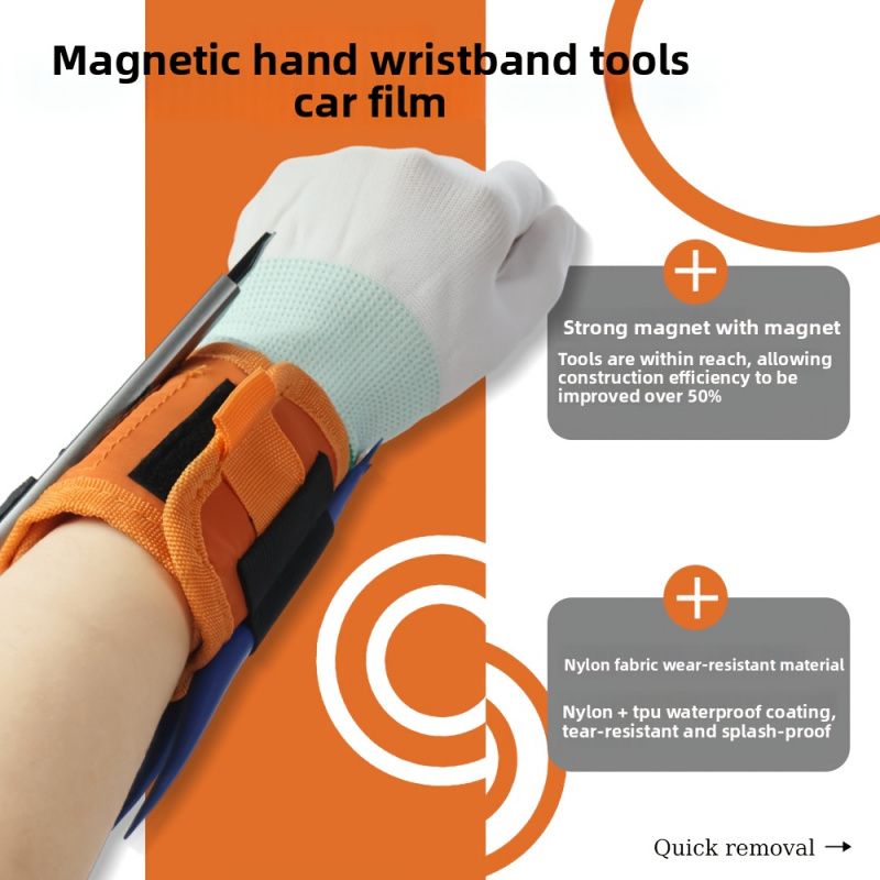 Tool Kit Strap Change - ชุดเครื่องมือติดฟิล์มรถยนต์ กระเป๋าเก็บอุปกรณ์อเนกประสงค์ กระเป๋าเก็บฟิล์มเปลี่ยนสี พร้อมสายคล้องข้อมือแบบพกพาสำหรับการติดตั้ง