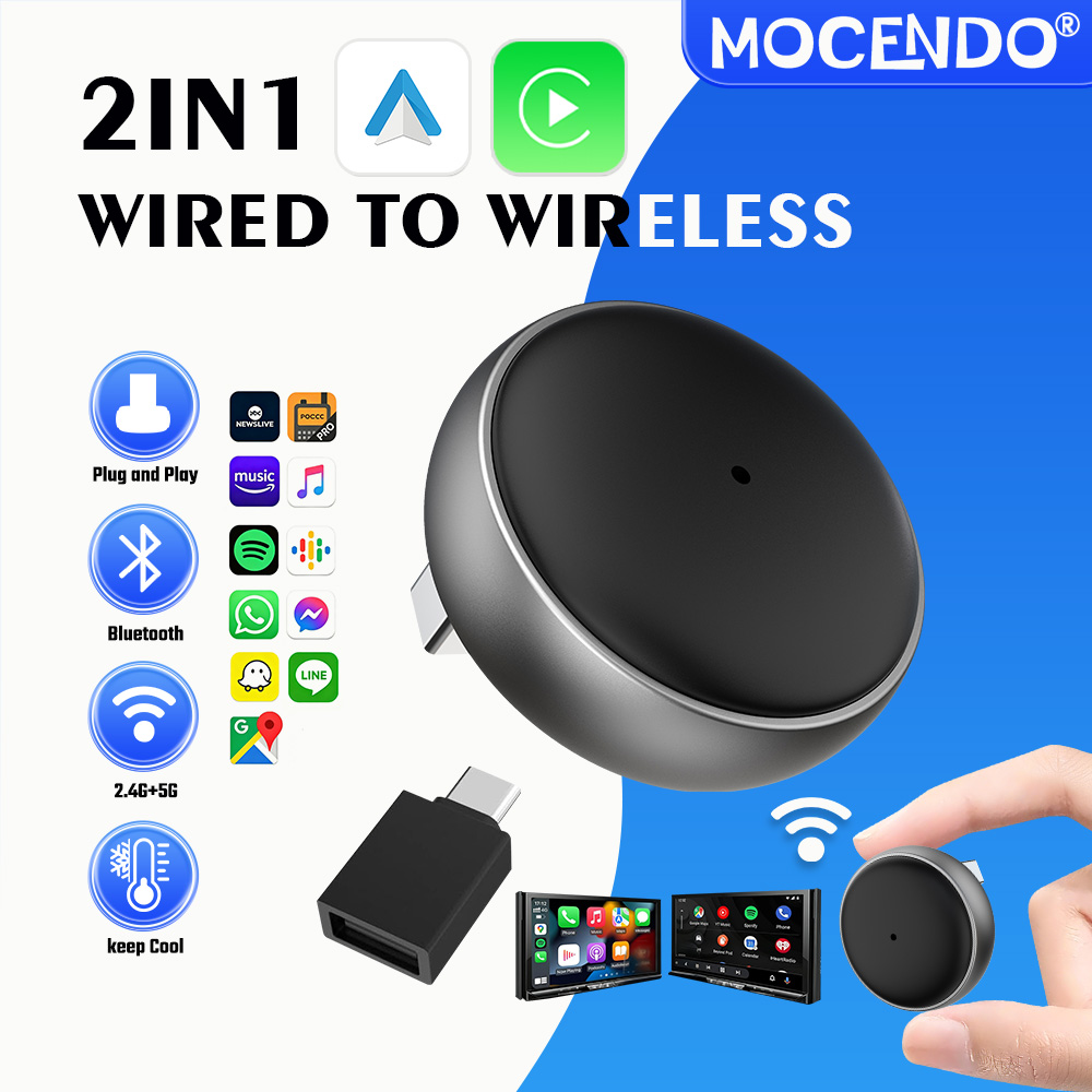 Smart Accessories - MOCENDO 2in1 อะแดปเตอร์ CarPlay แบบมีสายและไร้สาย ดองเกิล