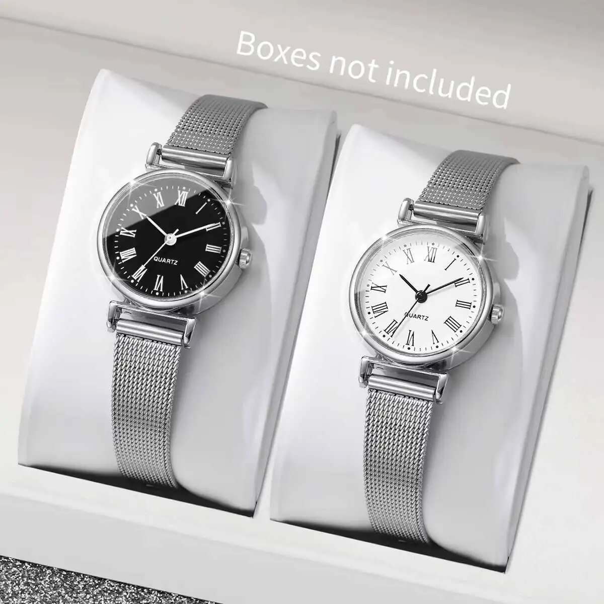 1/2 ชิ้นแฟชั่นผู้หญิงนาฬิกาลำล - Stainless Mesh Band บทวิจารณ์และราคา