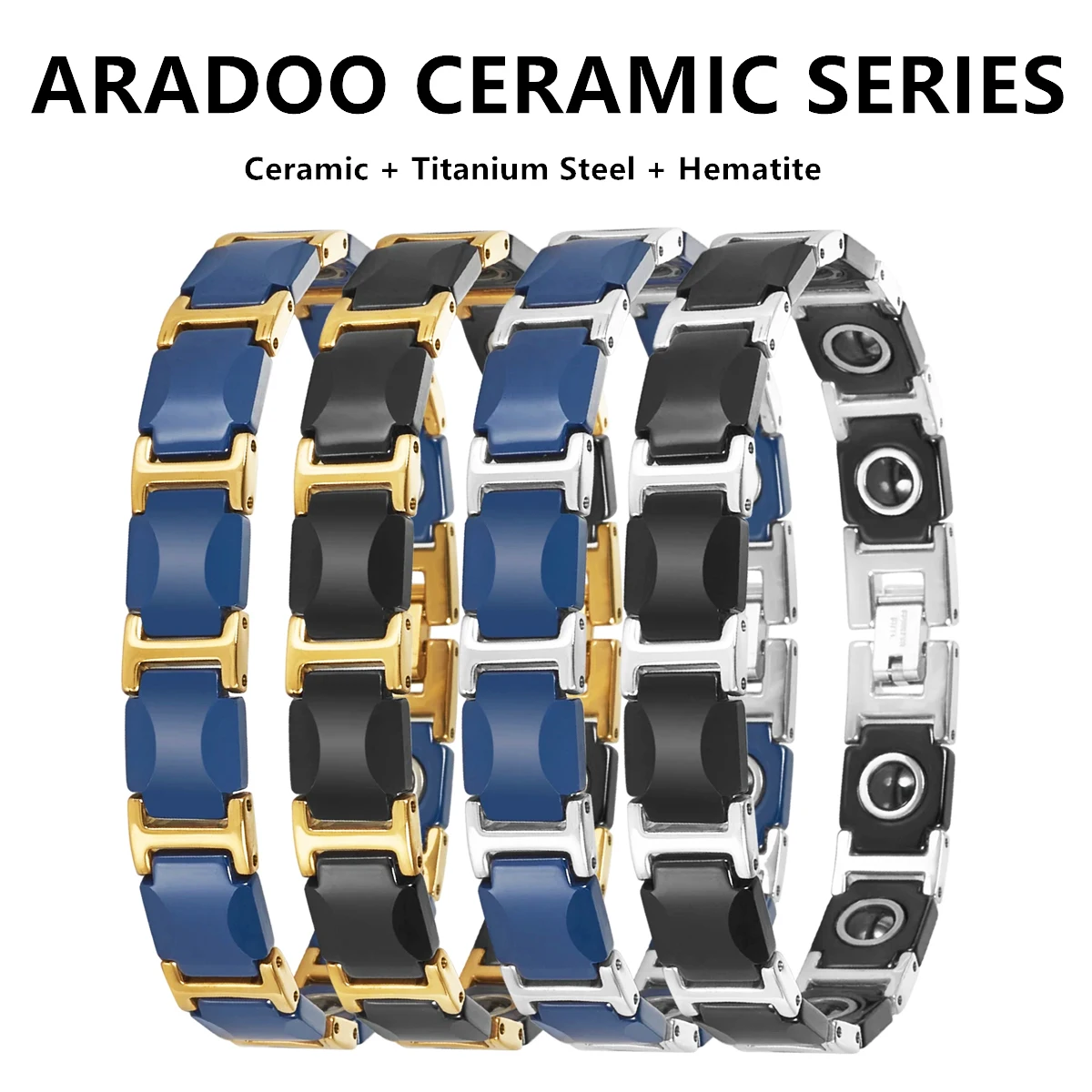 สร้อยข้อมือเซรามิกสีฟ้าชวนฝันก - Ceramic Link Bracelet บทวิจารณ์และราคา