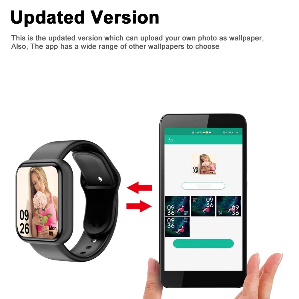 สมาร์ทวอท์ชสําหรับผู้ชายผู้หญิ - Silicone Band Replacement บทวิจารณ์และราคา