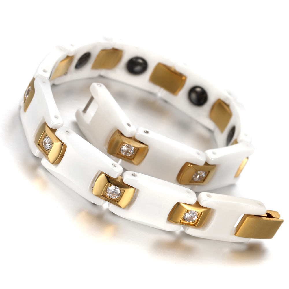 สร้อยข้อมือ vinterly สำหรับผู้ - Ceramic Link Bracelet บทวิจารณ์และราคา