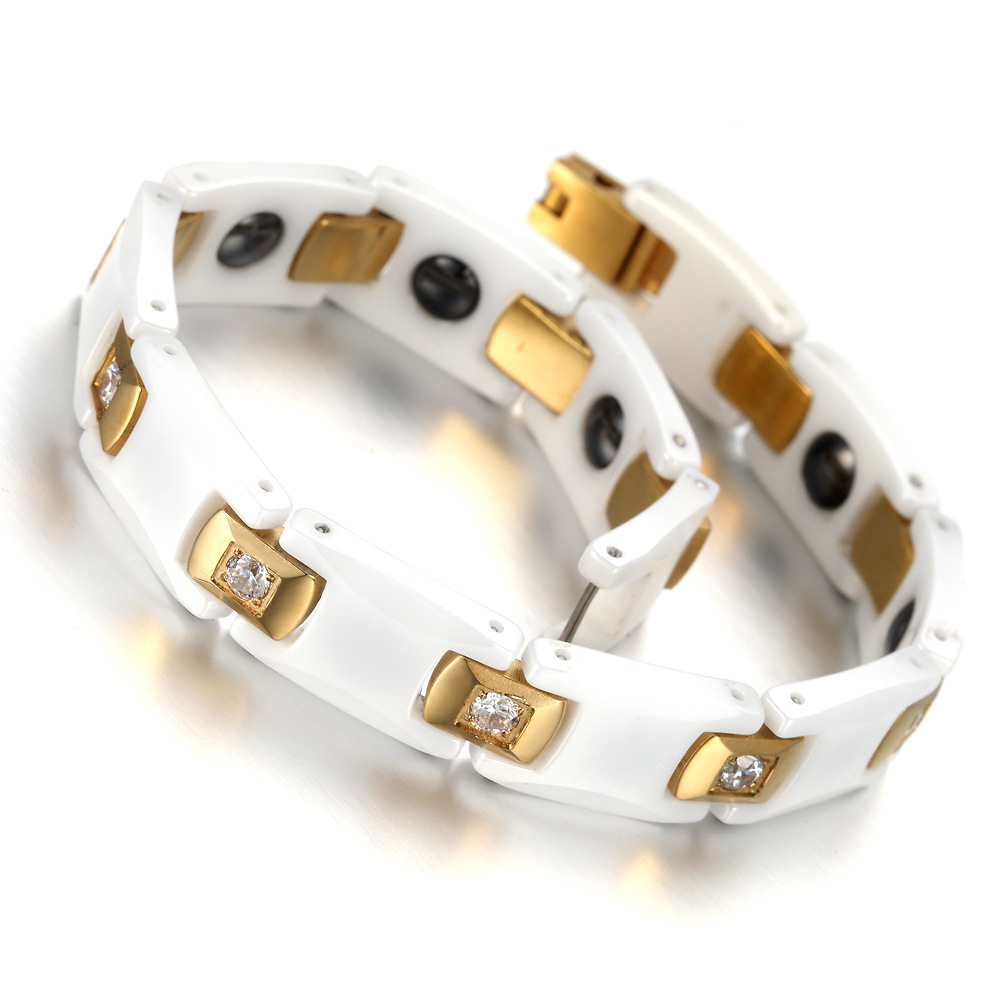สร้อยข้อมือ vinterly สำหรับผู้ - Ceramic Link Bracelet บทวิจารณ์และราคา