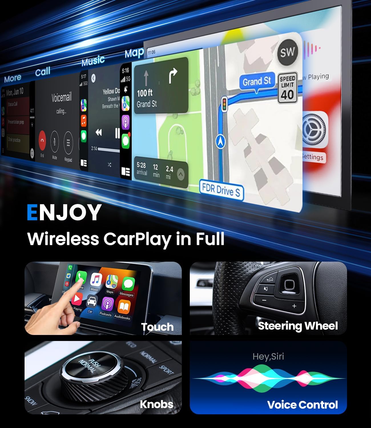 อะแดปเตอร์ไร้สาย CarPlay และ A - Smartwatch Universal บทวิจารณ์และราคา