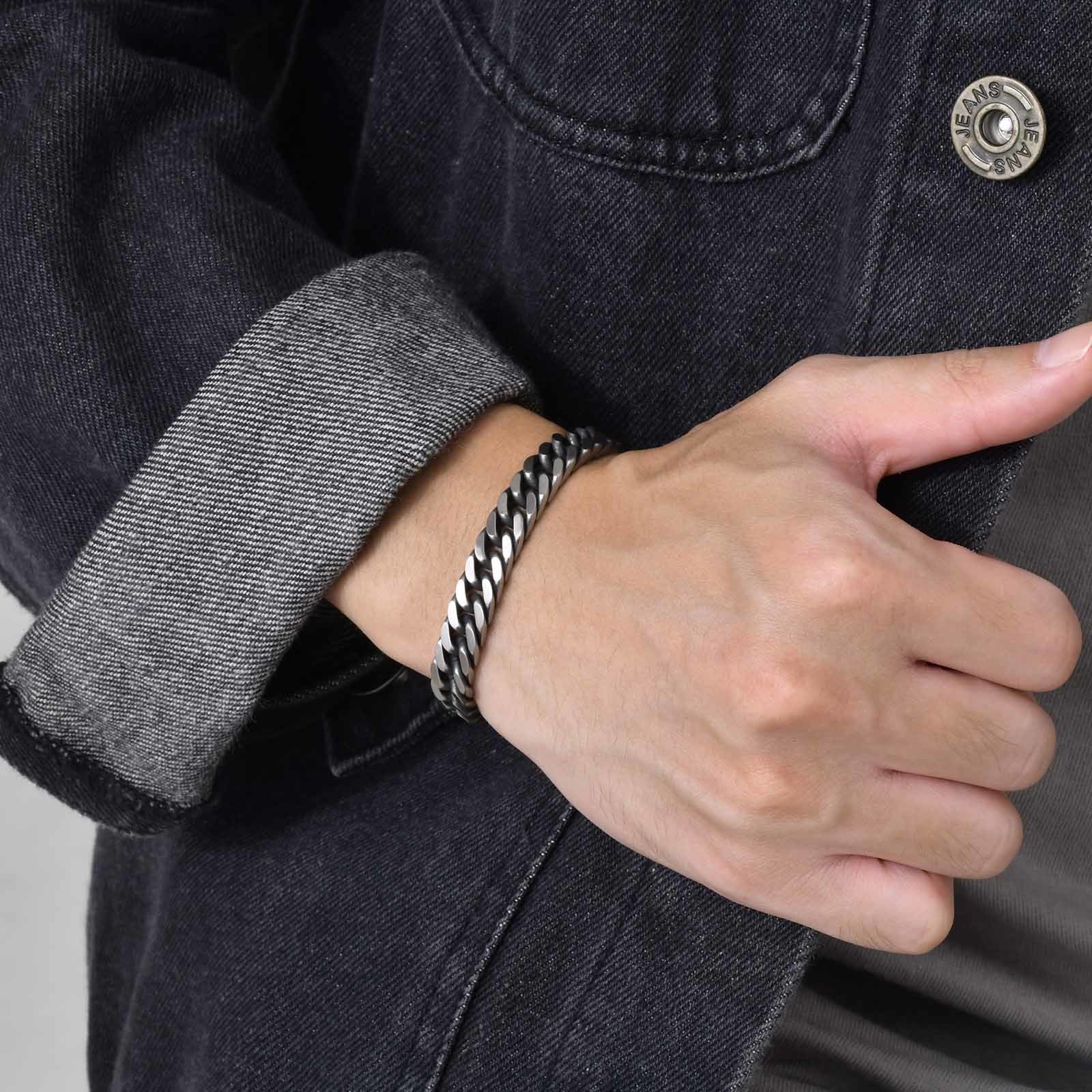 Vnox Chunky Retro Cuban CHAIN  - Ceramic Link Bracelet บทวิจารณ์และราคา