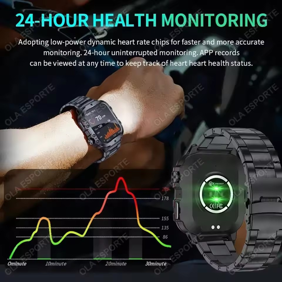 2026 ใหม่นาฬิกาสมาร์ททหารผู้ชา - Smartwatch X12 บทวิจารณ์และราคา