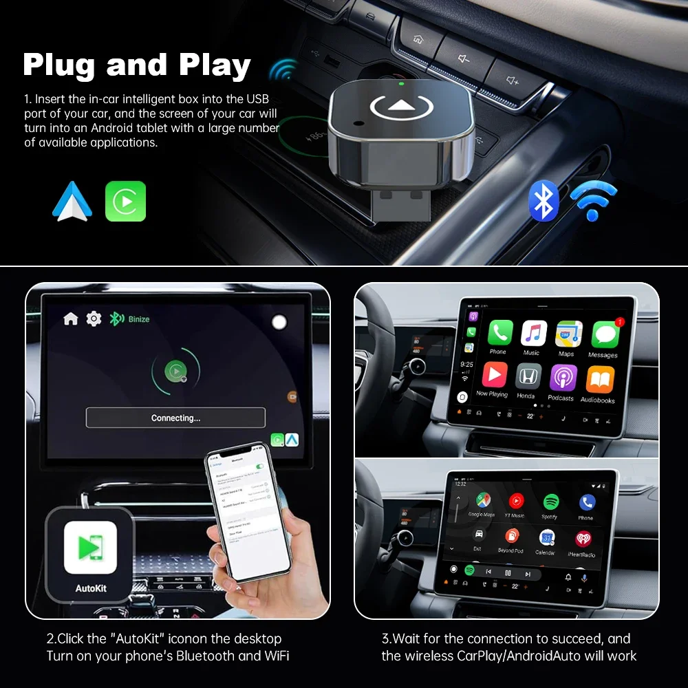 อะแดปเตอร์ไร้สาย CarPlay และ A - Smartwatch Universal บทวิจารณ์และราคา