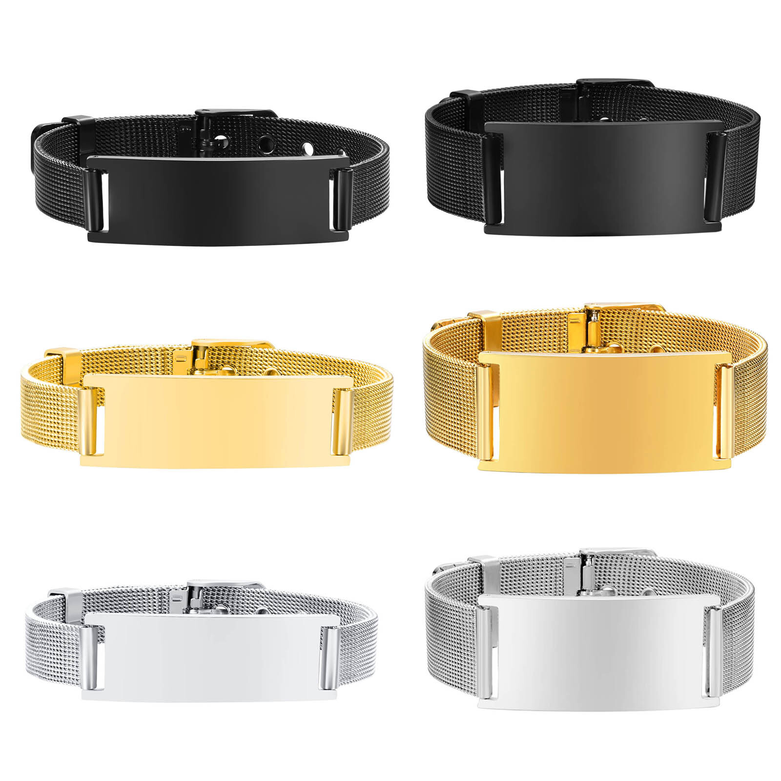 สร้อยข้อมือ ID ส่วนบุคคลสำหรับ - Stainless Mesh Band บทวิจารณ์และราคา