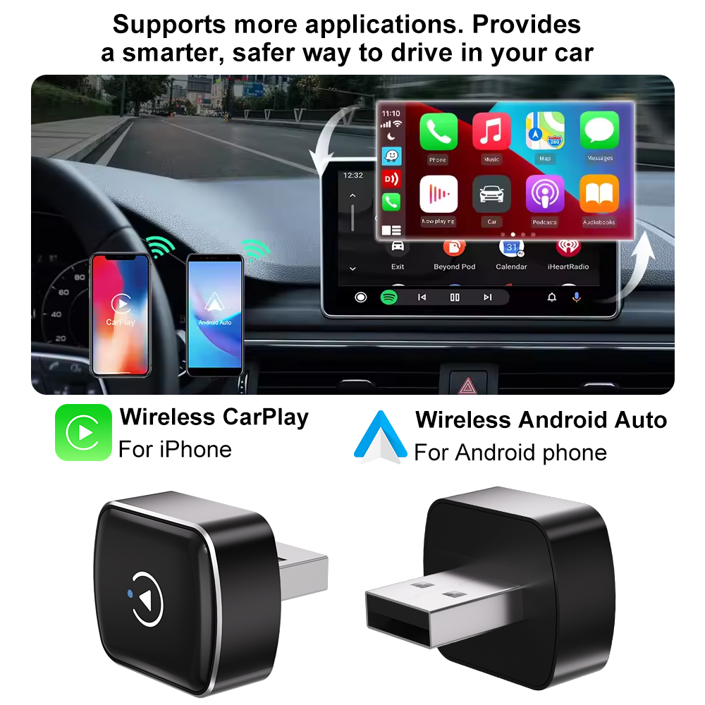 อะแดปเตอร์ CarPlay 2in1 ไร้สาย - Smartwatch Universal บทวิจารณ์และราคา