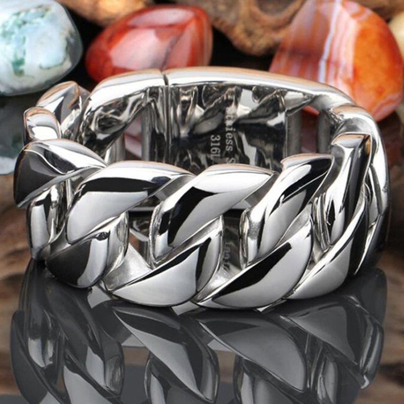 20/26/31 มม.316L สแตนเลส Curb  - Ceramic Link Bracelet บทวิจารณ์และราคา