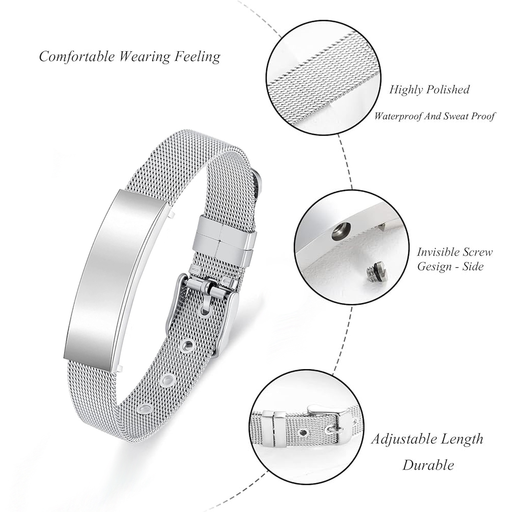 เครื่องประดับ Urn สร้อยข้อมือ  - Stainless Mesh Band บทวิจารณ์และราคา