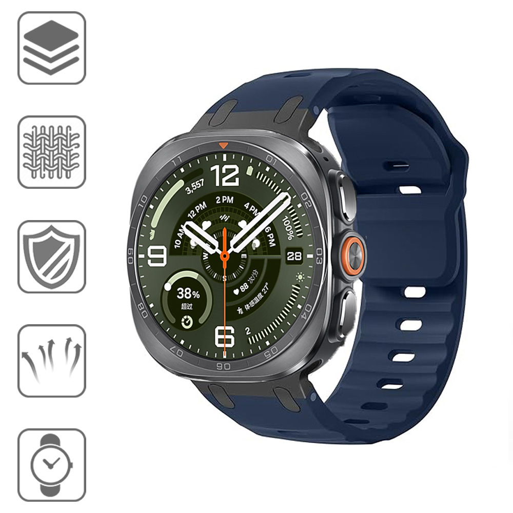 สายโลหะ+ซิลิโคนสำหรับซัมซุง กา - Samsung Smartwatch Ultra Accessories บทวิจารณ์และราคา