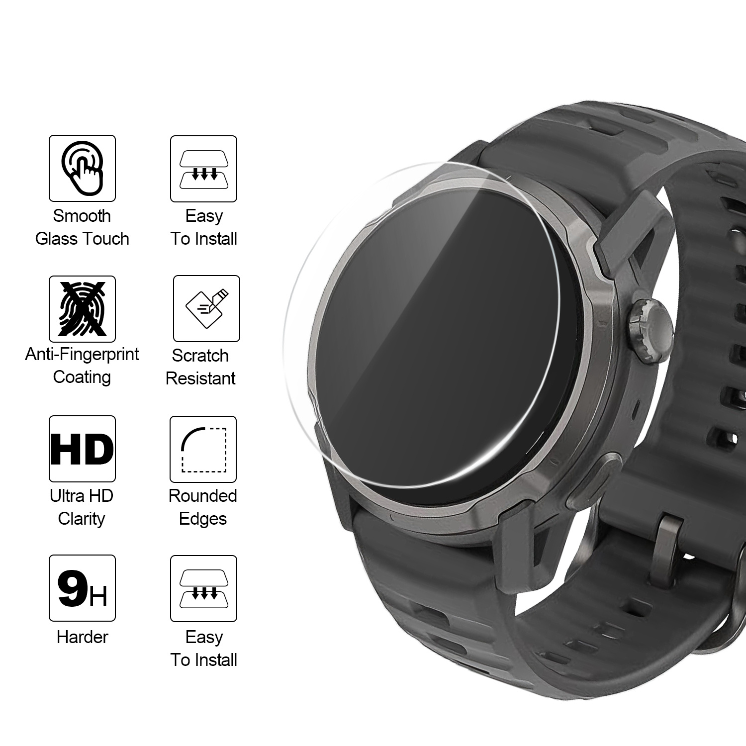 2 ชิ้นตัวป้องกันนาฬิกาสำหรับ C - Watch Face Protector บทวิจารณ์และราคา