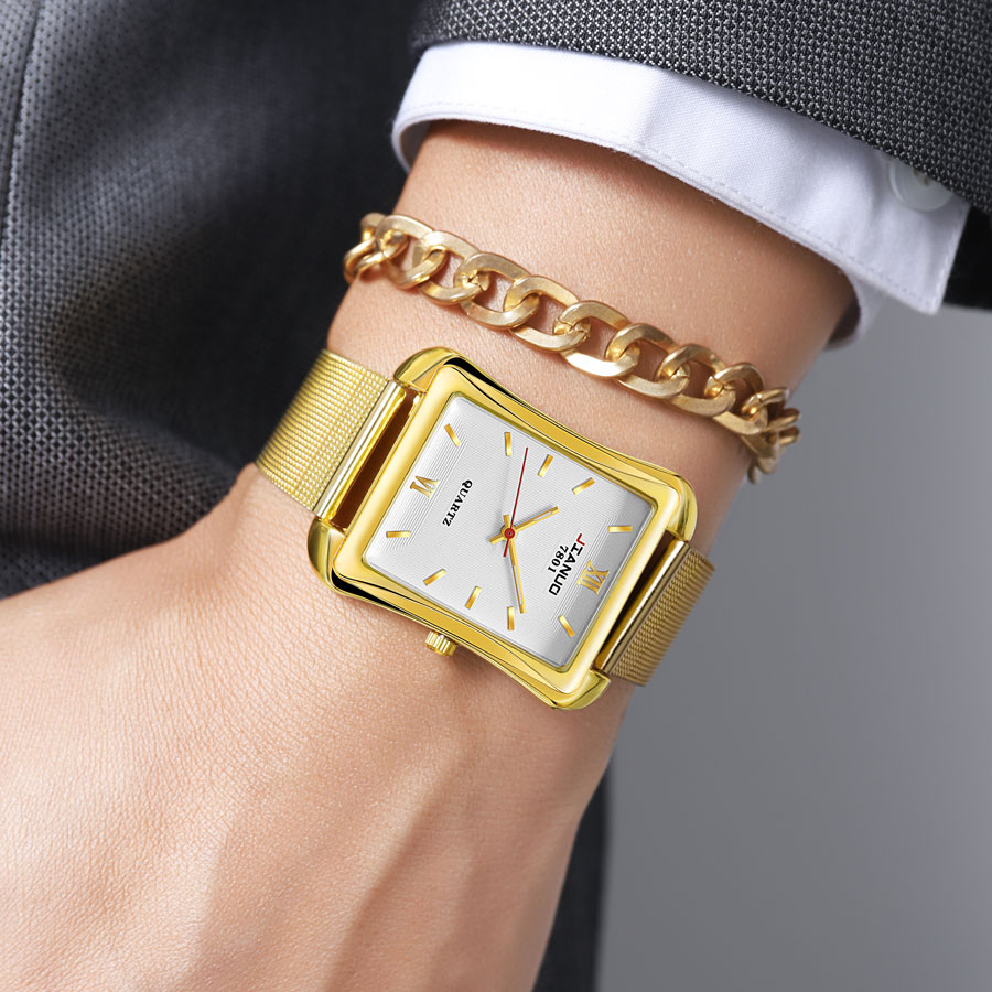นาฬิกาควอตซ์สำหรับผู้ชายแฟชั่น - Stainless Mesh Band บทวิจารณ์และราคา