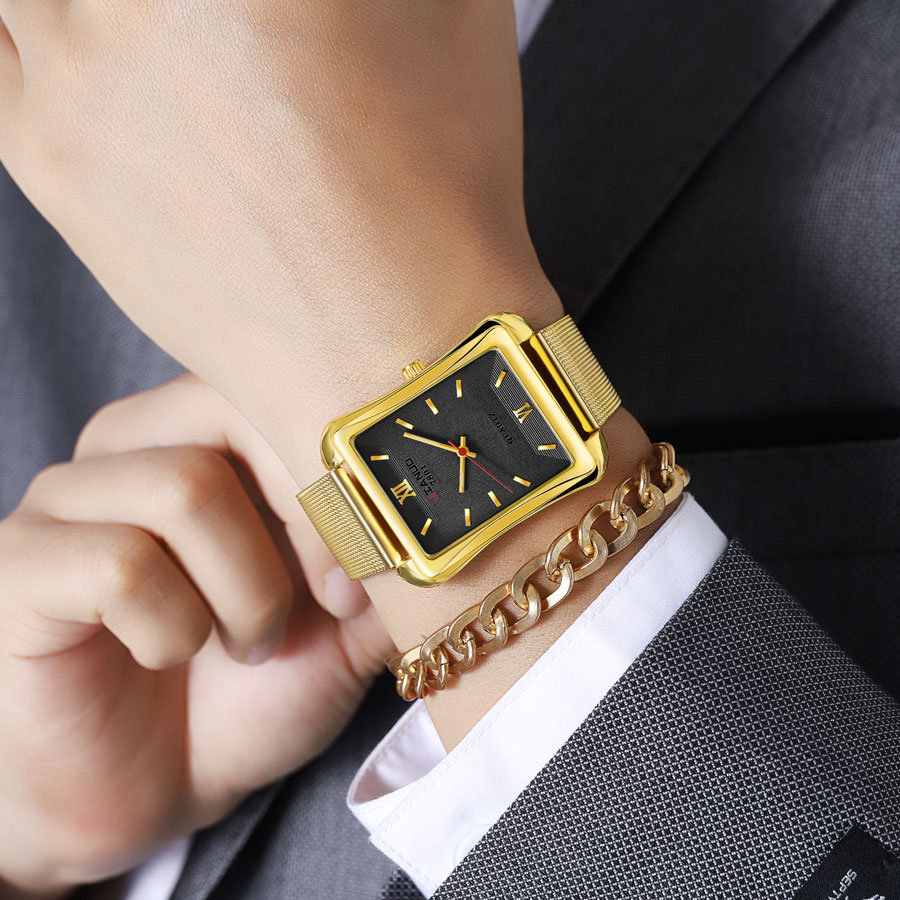 นาฬิกาควอตซ์สำหรับผู้ชายแฟชั่น - Stainless Mesh Band บทวิจารณ์และราคา