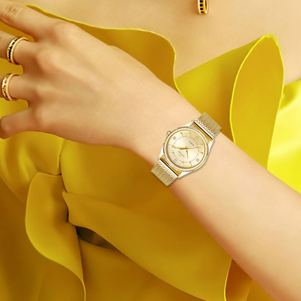 WWOOR แบรนด์หรูชุดทองนาฬิกาสุภ - Stainless Mesh Band บทวิจารณ์และราคา
