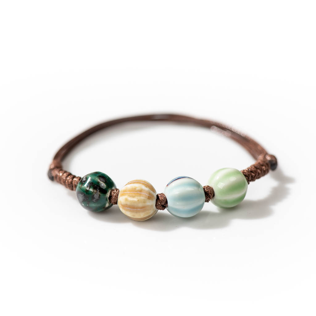 ทำด้วยมือเซรามิคสไตล์วินเทจลูก - Ceramic Link Bracelet บทวิจารณ์และราคา